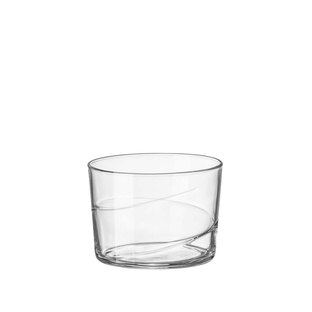 Bormioli Rocco Bodega Swirl Rum Glasses - Set of 12, 7.25 Oz. Spiral Design Tumblers with Secure Edge Technology for Enhanced