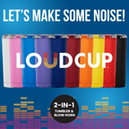 Loud Cup 23 oz Tumbler + Stadium Horn with Slide-Close Lid (Royal Purple) - Double-WallCup Reusable Water Bottle Coffee Trave