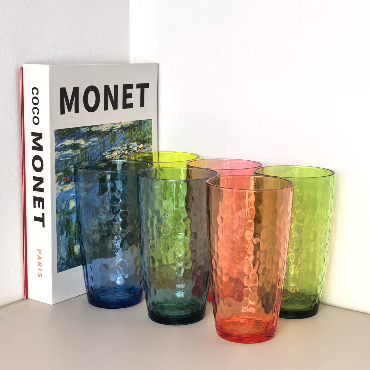 Yalilong 20-Ounce Plastic Tumbler Acrylic Drinking Glasses, Reusable Plastic Cups, Stackable, BPA-Free, Shatter Proof, Dishwa