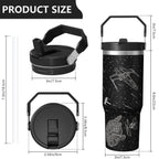1pc Movie 30oz Tumbler with Straw & Handle - Insulated Stainless Steel Cup | Holiday Gift for Man Women (Christmas, Valentine
