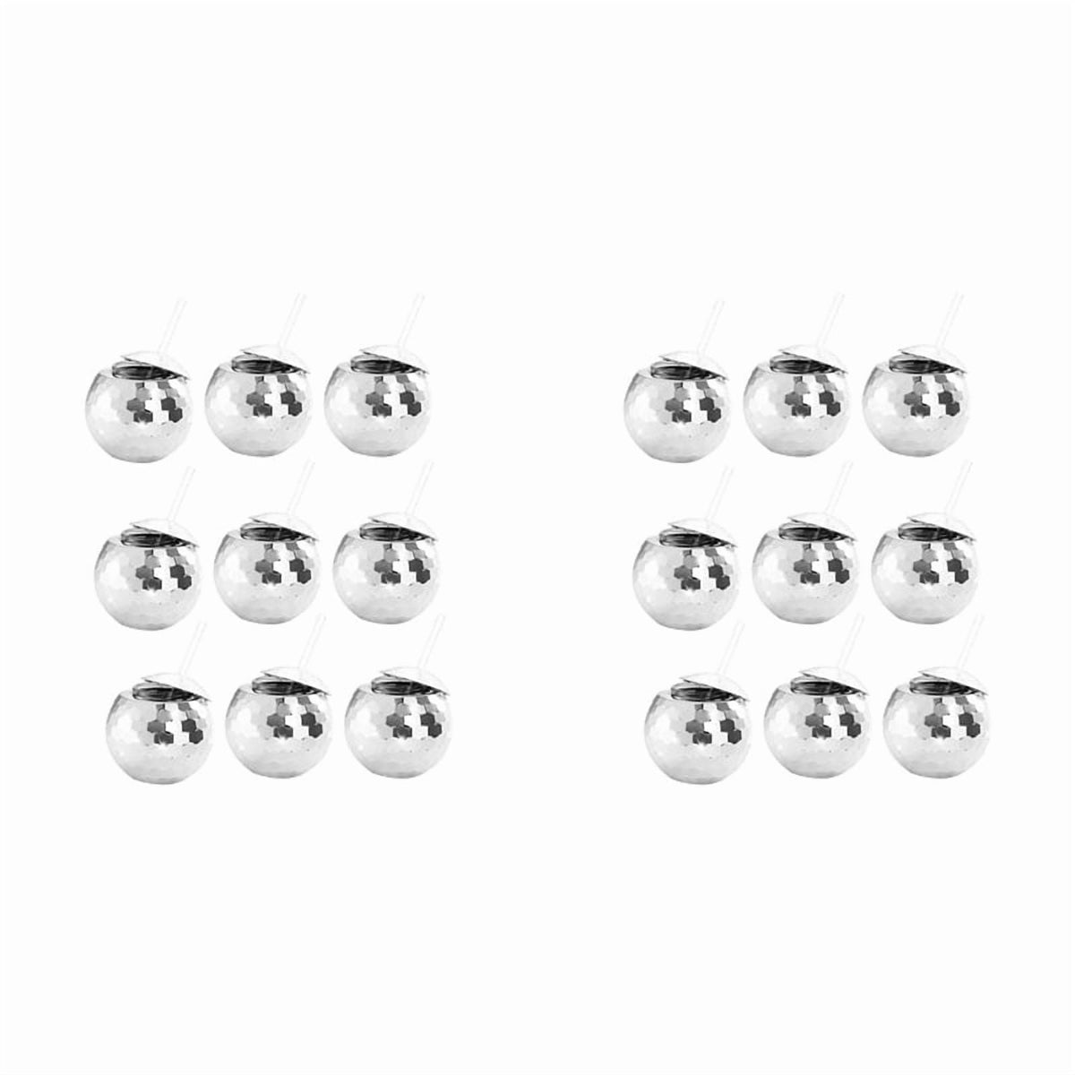 18 PCS Disco Ball Cups, 20 OZ Cups with Straws and Lid, Reusable Flash Tumbler Cocktail Cup for Partys Bar