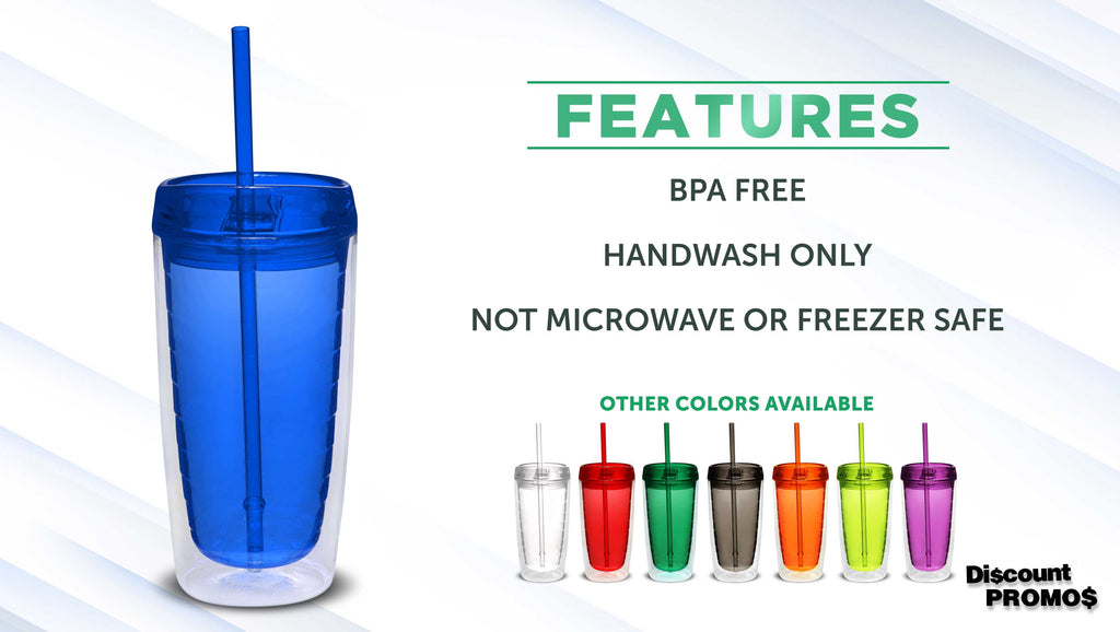 Double Wall Acrylic Tumblers 16 oz. Set of 10, Bulk Pack - BPA Free, Perfect for Iced Coffee, Soda, Other Hot & Cold Beverage