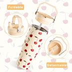Cherry Tumbler, Cherry Gifts for Women 30 oz Tumbler with Handle and Flip Straw Stainless Steel Insulated Cup Travel Mug Wate