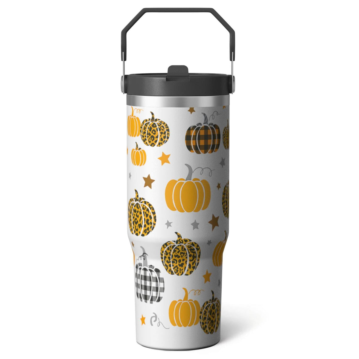 1pc cherry 30oz Tumbler with Straw & Handle - Insulated Stainless