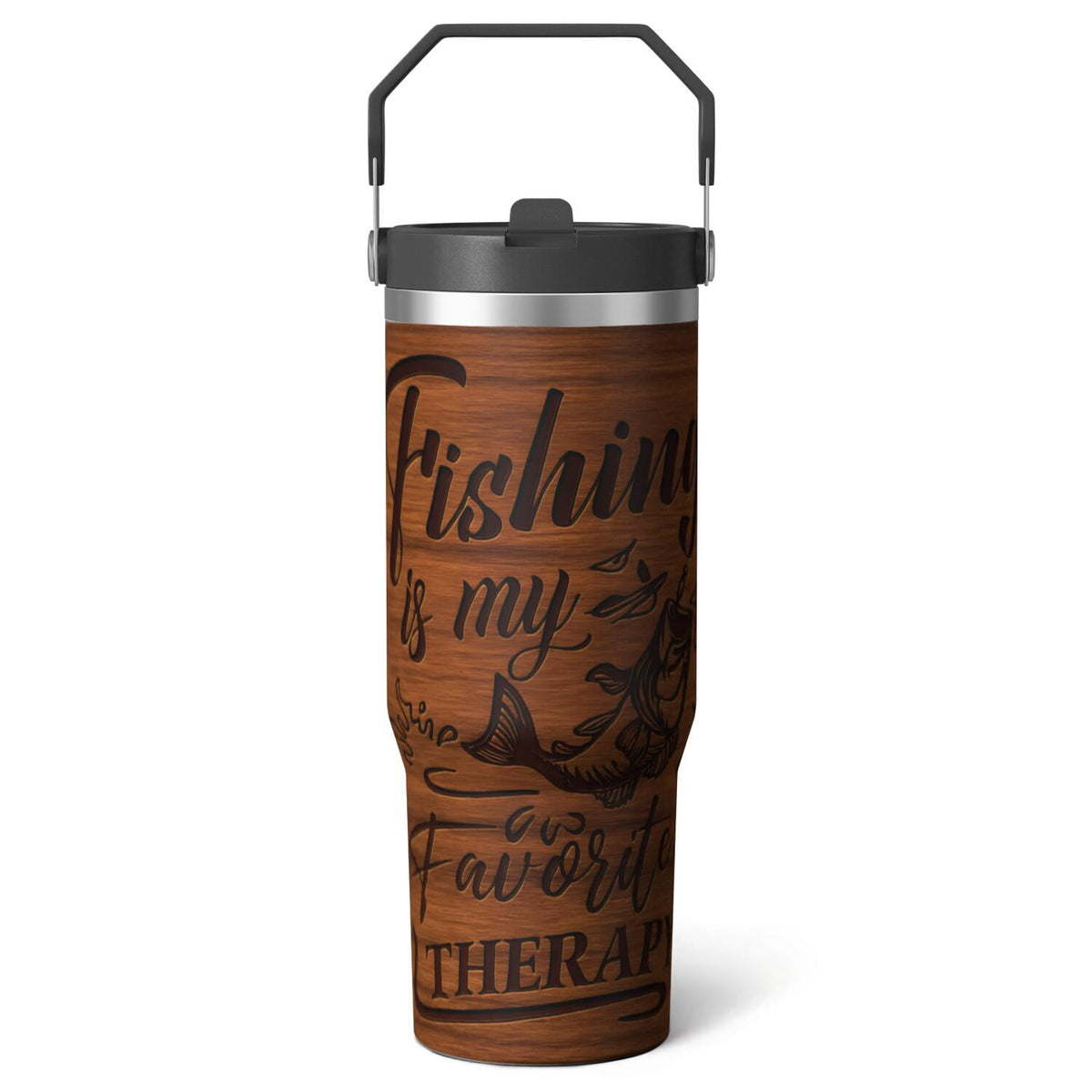 1pc Movie 30oz Tumbler with Straw & Handle - Insulated Stainless