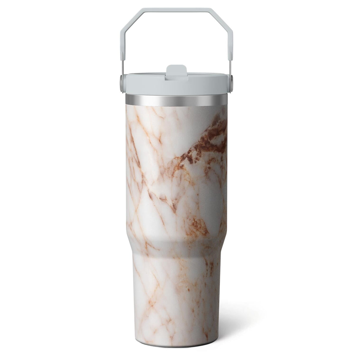 1pc Bow 30oz Tumbler with Straw & Handle - Insulated Stainless