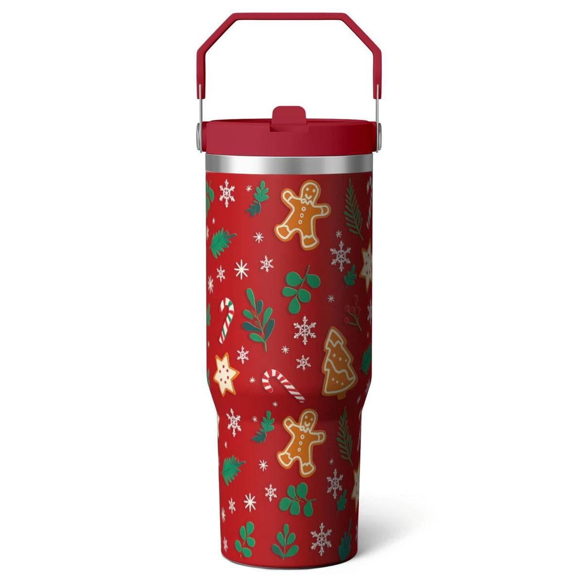 1pc shark 30oz Tumbler with Straw & Handle - Insulated Stainless