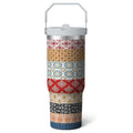 1pc shark 30oz Tumbler with Straw & Handle - Insulated Stainless