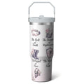 1pc cherry 30oz Tumbler with Straw & Handle - Insulated Stainless