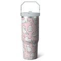 1pc Halloween Bat 30oz Tumbler with Straw & Handle - Insulated