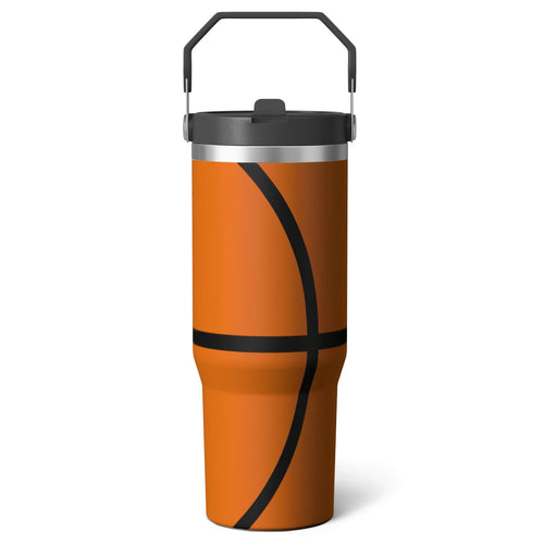 1pc 30oz Tumbler with Straw & Handle - Insulated Stainless Steel Cup | Holiday Gift for Man Women (Christmas, Valentine's, Bi