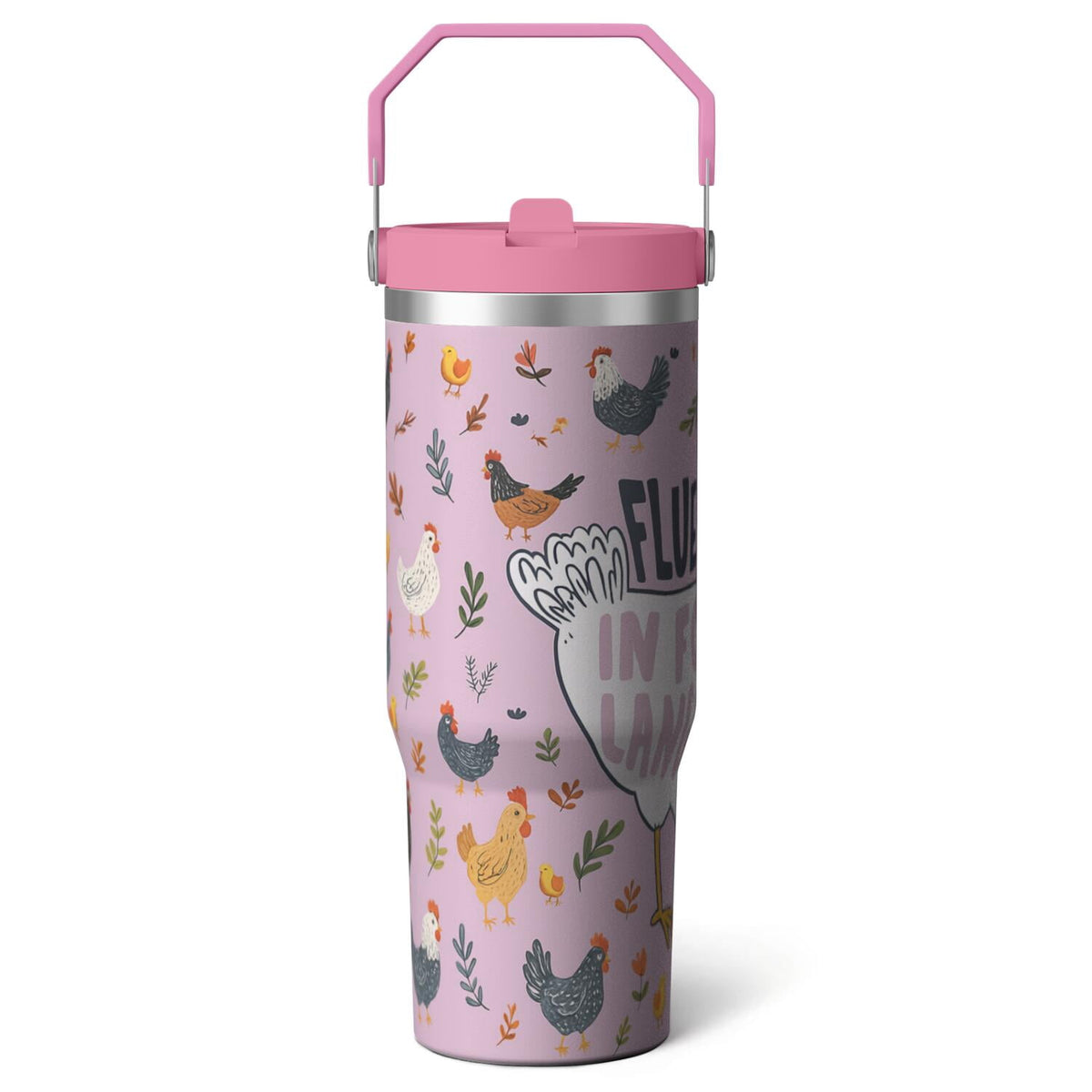 1pc pharmacist 30oz Tumbler with Straw & Handle - Insulated Stainless