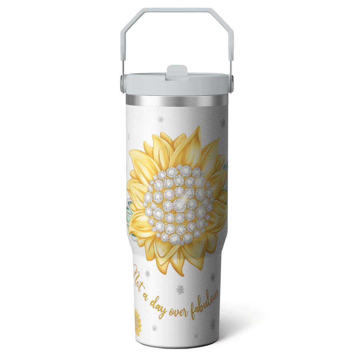 1pc Capibara 30oz Tumbler with Straw & Handle - Insulated Stainless