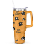1pc Paw prints 40oz Tumbler with Straw & Handle - Insulated