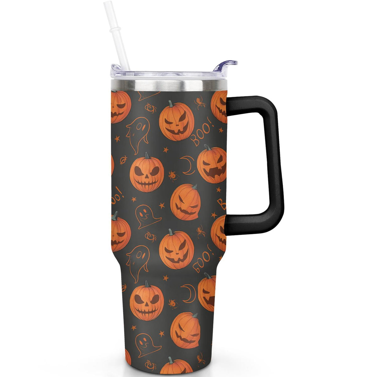 1pc Paw prints 40oz Tumbler with Straw & Handle - Insulated