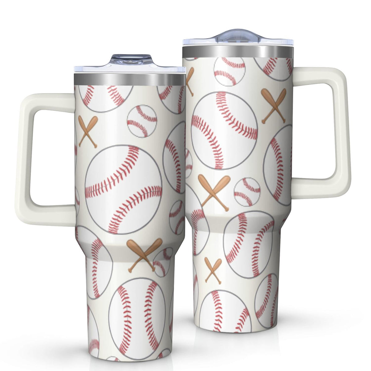 1pc nutcracker 40oz Tumbler with Straw & Handle - Insulated Stainless