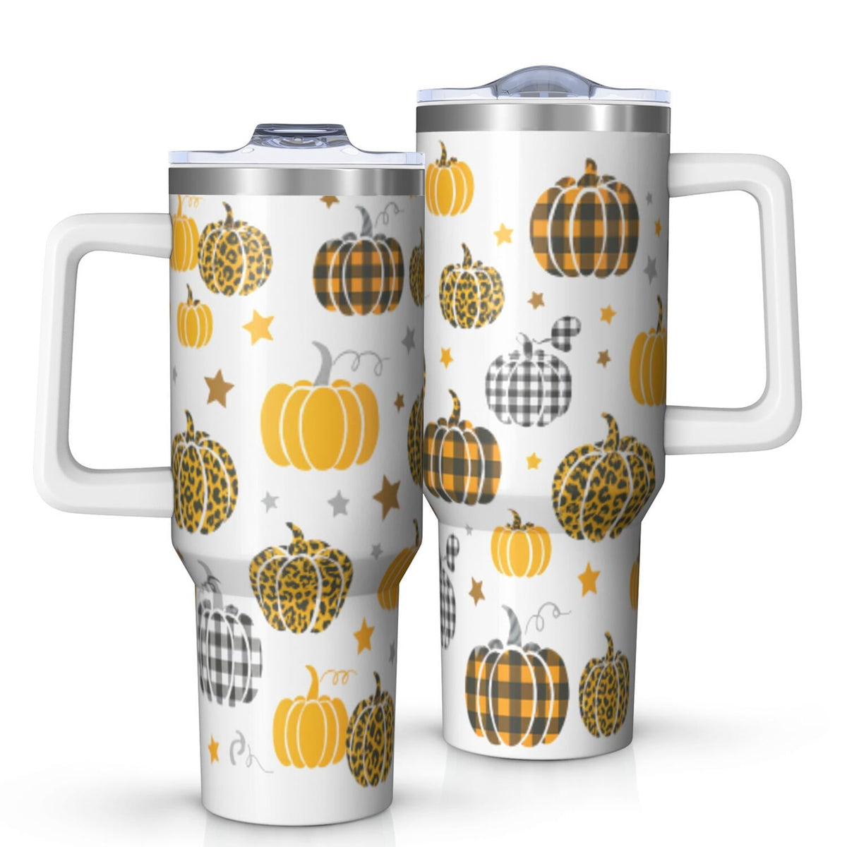1pc nutcracker 40oz Tumbler with Straw & Handle - Insulated Stainless