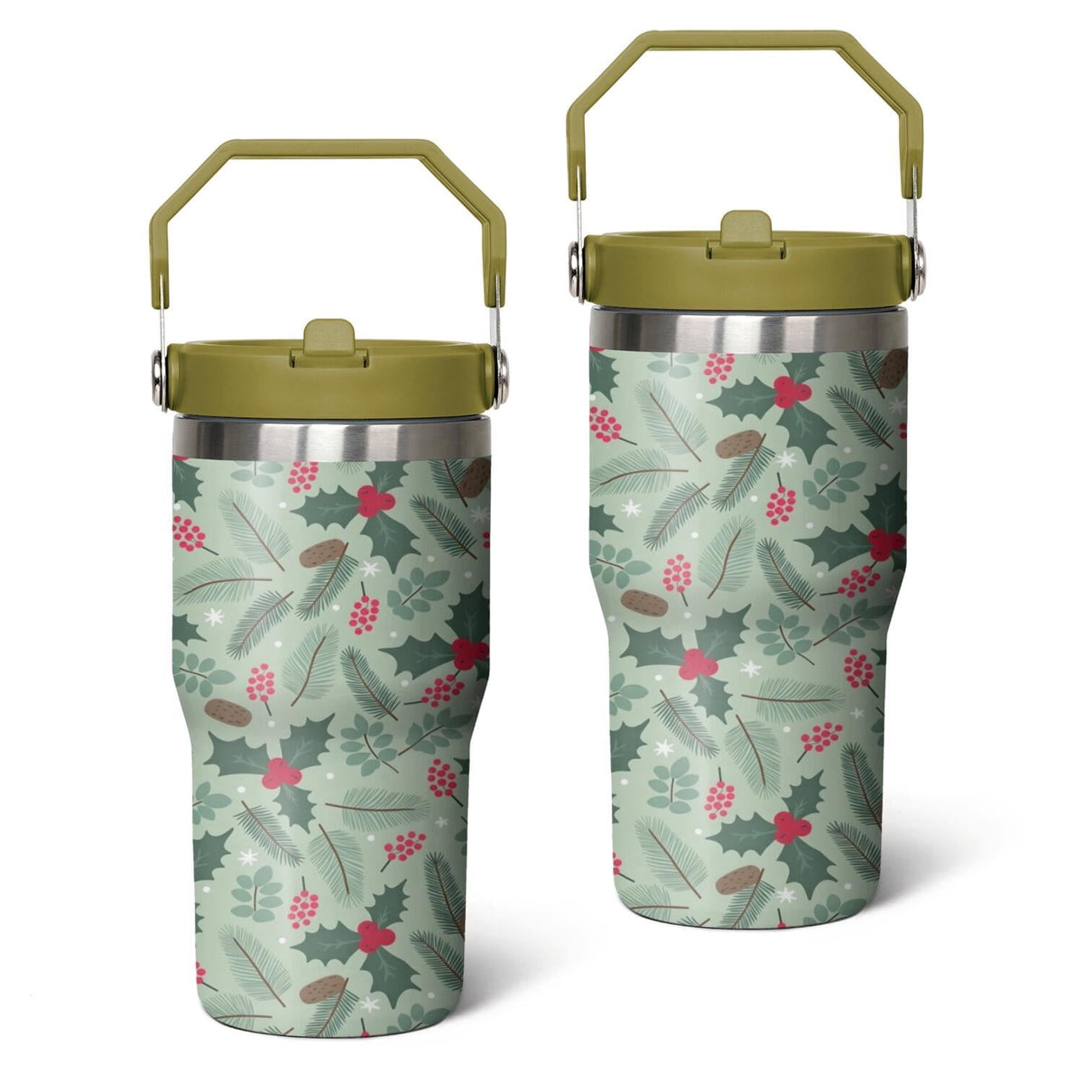 20 Oz Tumbler Christmas Tree Gift Tumbler with Lid and Straw