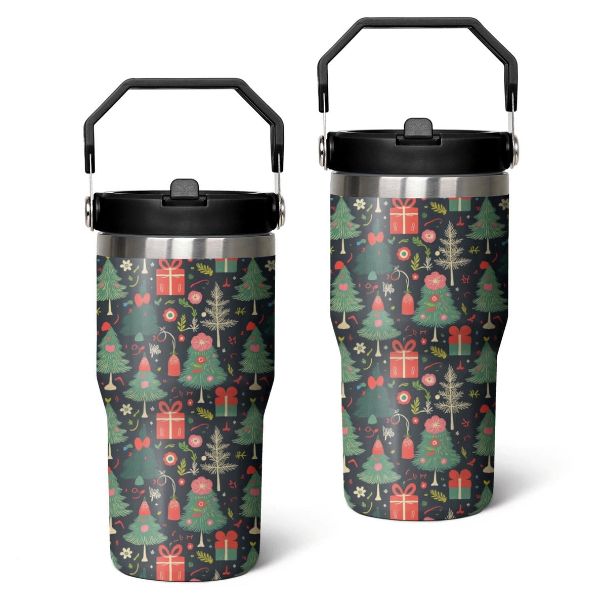 20 Oz Tumbler Christmas Tree Gift Tumbler with Lid and Straw