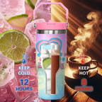 30oz Cartoon Tumbler for Cartoon Lovers,Cartoon Movie Stainless Steel Tumbler with Handle and Flip Straw Travel Mug Tumbler C