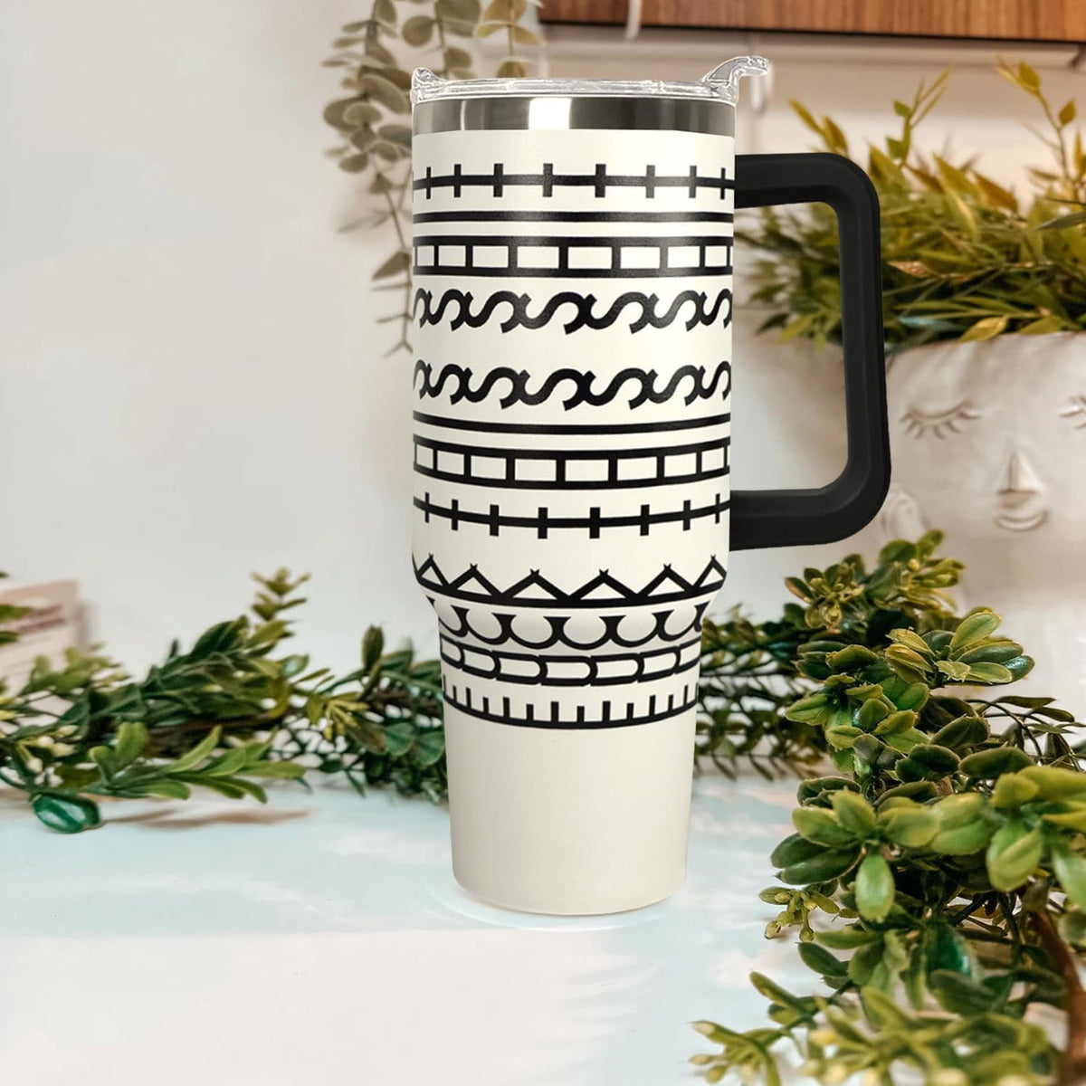 40 oz Hidden Message Tumbler With Lid and Straw,Checkered CoffeeTravel Mug Cup Water Botter,White Elephant Gifts,Office Humor