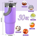 WarmH 20 oz Tumbler with Handle,Insulated Tumbler with Lid and Flip Straw Leak Proof Double Wall Stainless Steel Vacuum Trave
