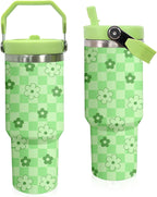Elephant Mug 30 oz Tumbler with Handle Flip Straw Leak Proof