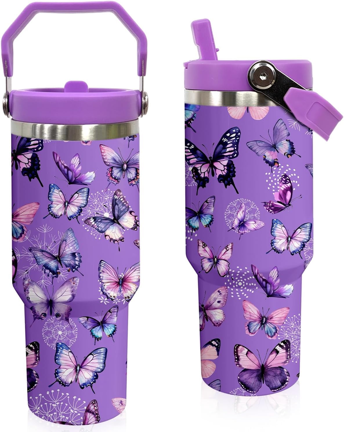 Elephant Mug 30 oz Tumbler with Handle Flip Straw Leak Proof