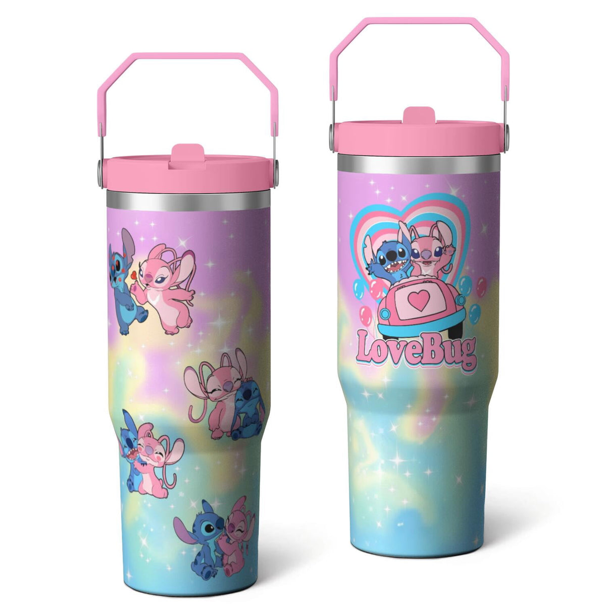 30oz Cartoon Movie Stainless Steel Tumbler with Lid and Straw,Spill Proof