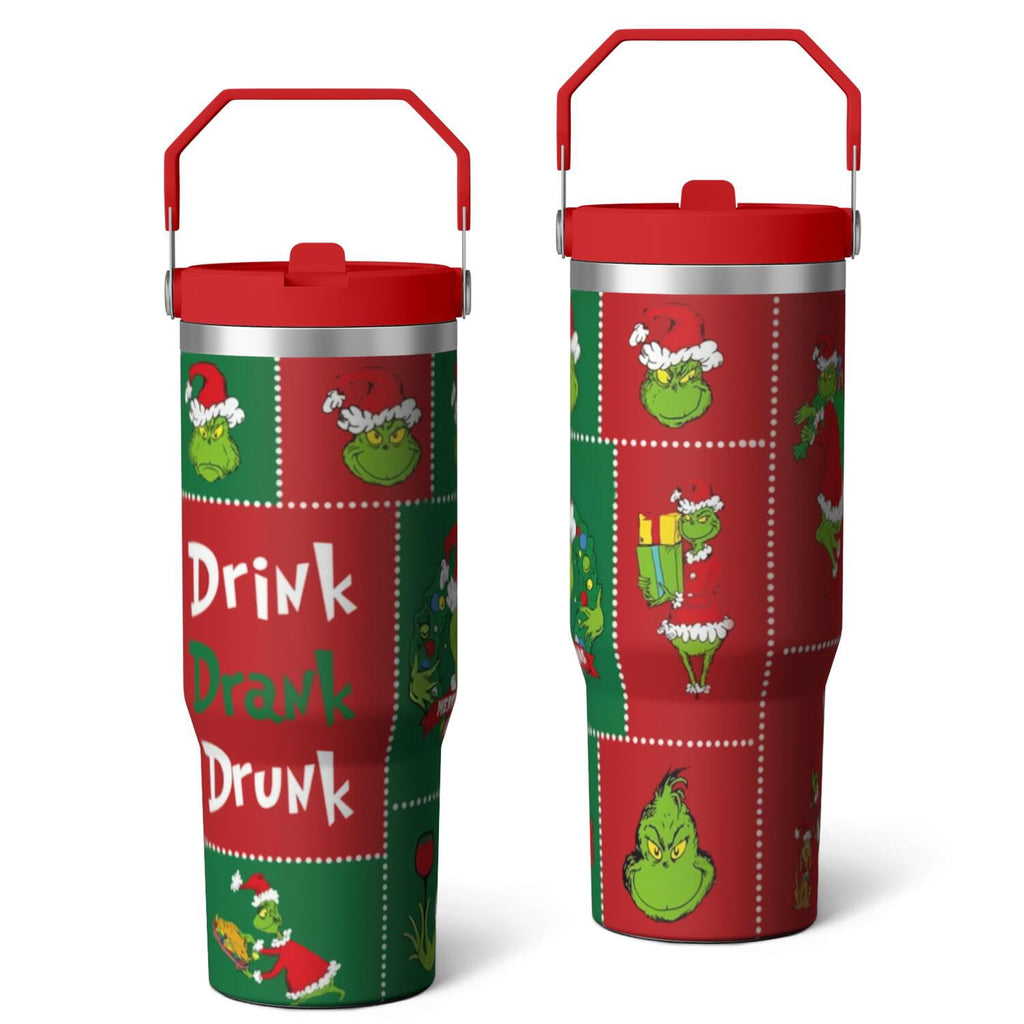 30oz Stainless Steel Tumbler with Lid and Straw,Spill Proof Travel Cup