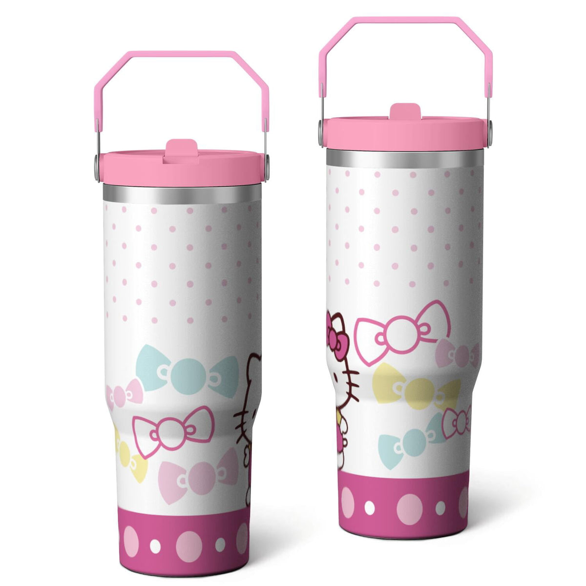 30oz Hello Kawaii Cat Cute Stainless Steel Tumbler with Lid