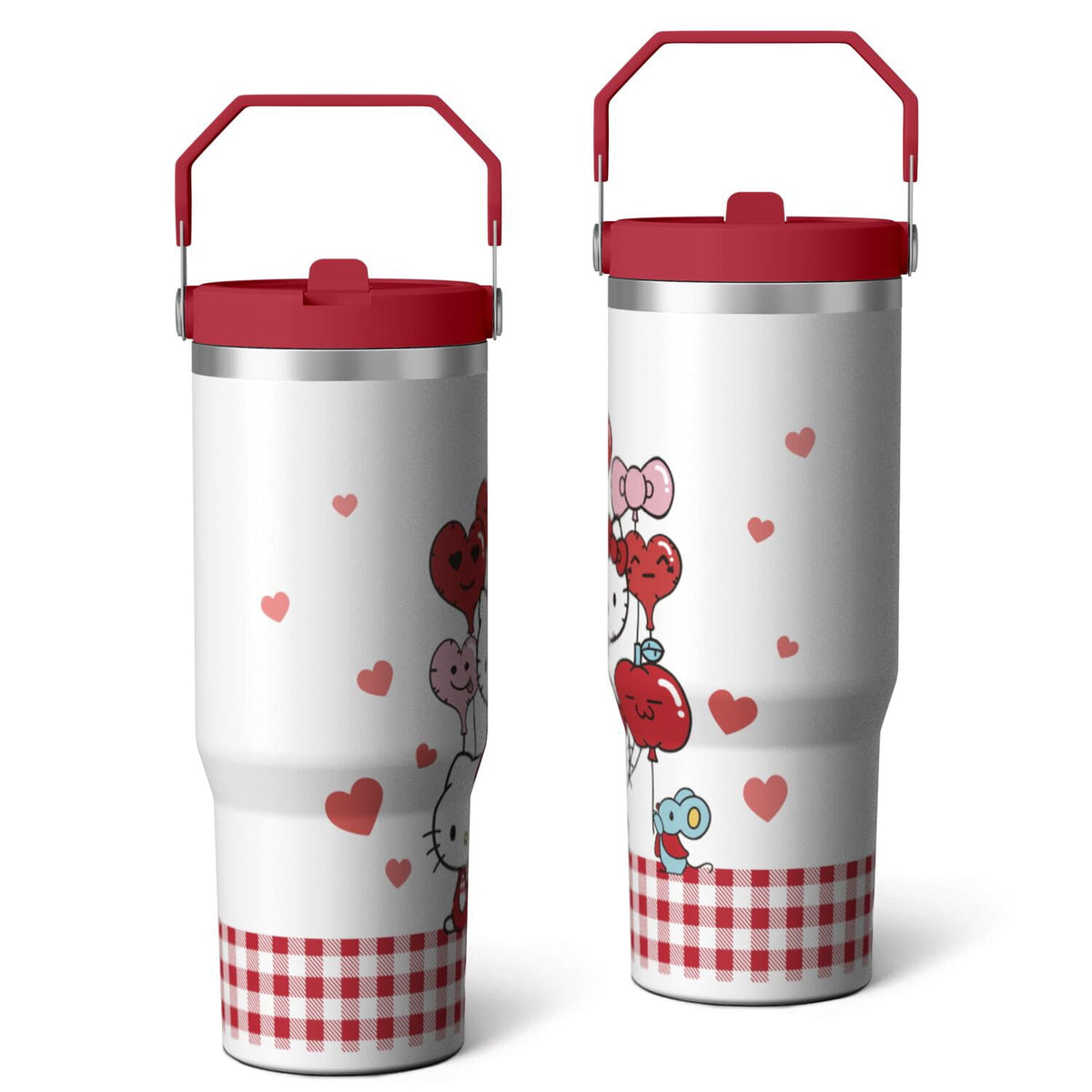 30oz Hello Kawaii Cat Cute Stainless Steel Tumbler with Lid