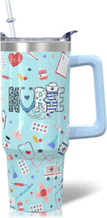 30oz Stainless Steel Sea Turtle Tumbler with Lid and Straw