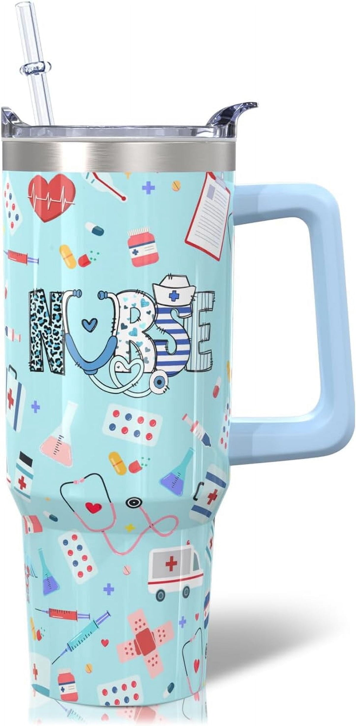 30oz Stainless Steel Sea Turtle Tumbler with Lid and Straw