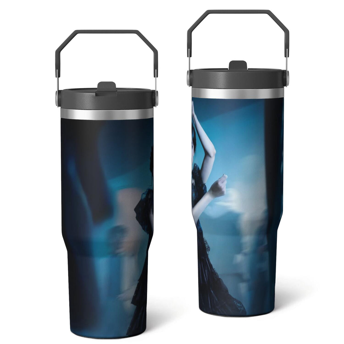 30oz Wednesday Girl Stainless Steel Tumbler with Lid and Straw,Wednesday Stuff