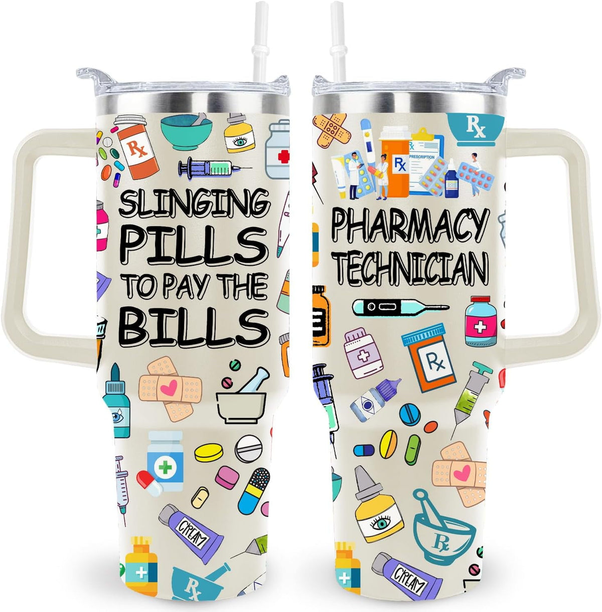 40 Oz Respiratory Therapist Tumbler Cup Respiratory Therapist Gifts Stainless Steel