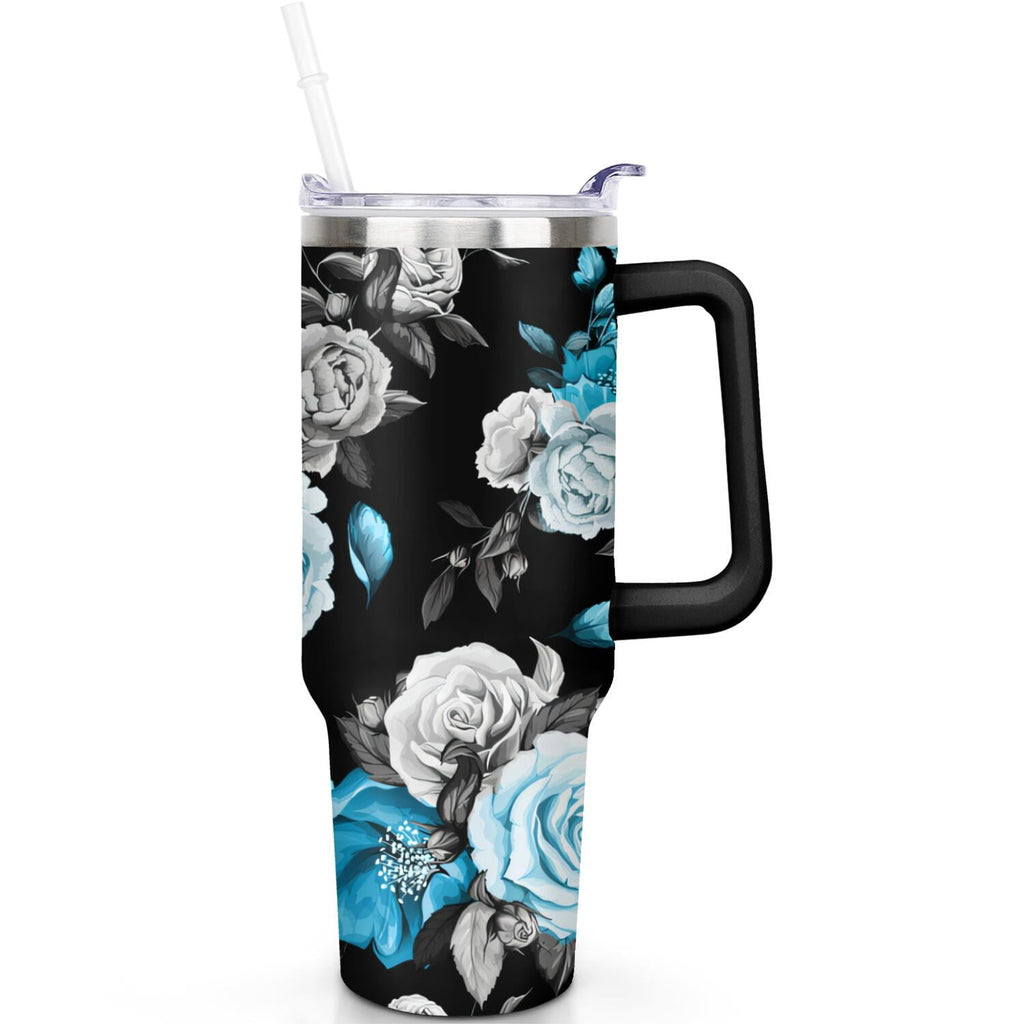 40 oz Hawaii Tropical Plants Tumbler Hawaii Tropical Plants Theme 40oz Tumbler with Handle Spill Proof Lid Straw Double Insul