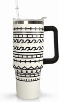 40 oz Hidden Message Tumbler With Lid and Straw,Checkered CoffeeTravel Mug Cup Water Botter,White Elephant Gifts,Office Humor