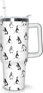 40 oz Penguin Tumbler with Handle Gifts for Penguin Lover 40oz