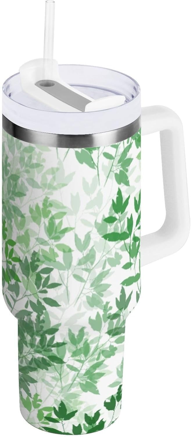 40 oz Tumbler with Handle Lid and Straw Insulated Water Tumbler