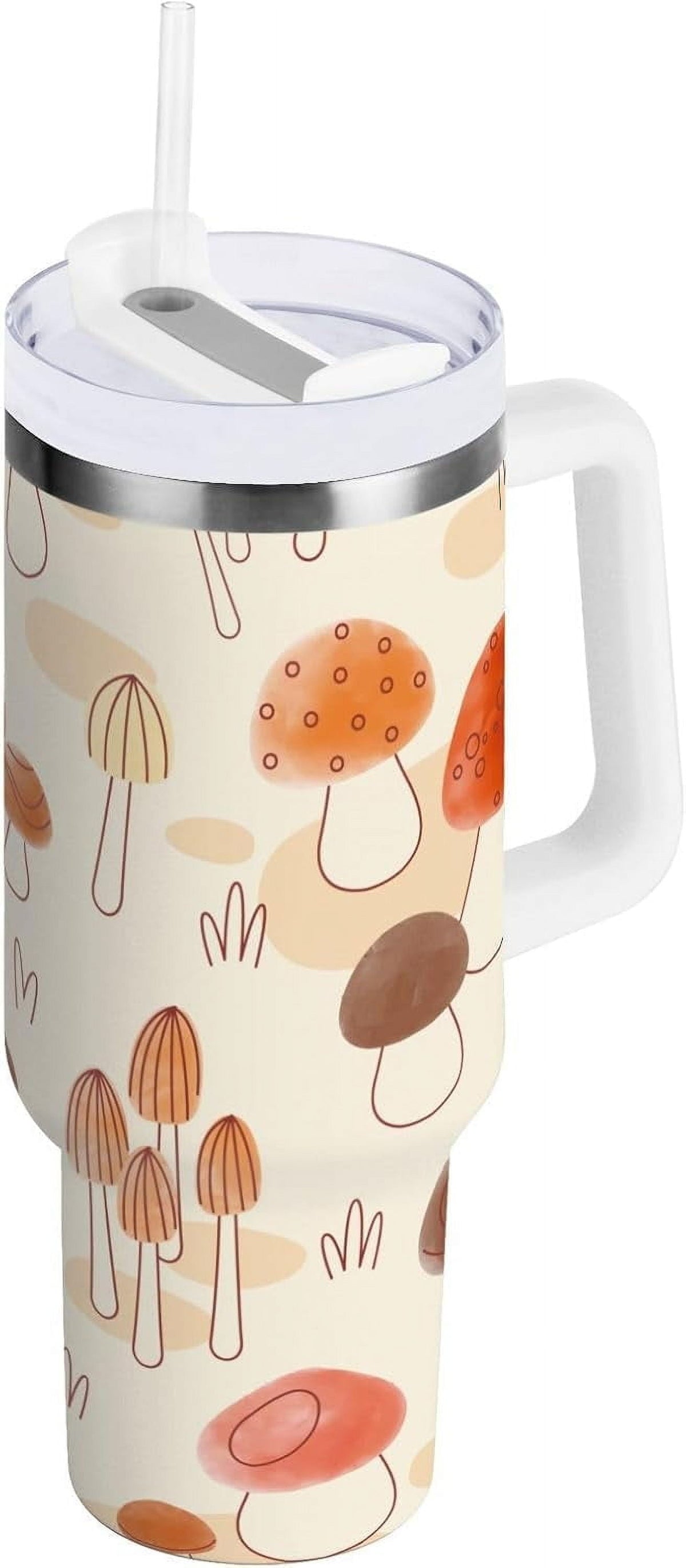 40 oz Tumbler with Handle Lid and Straw Insulated Water Tumbler