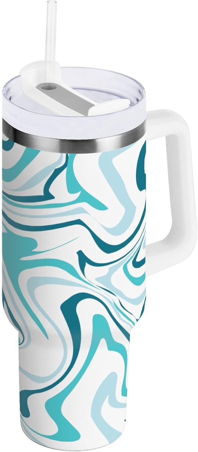 40 oz Tumbler with Handle Lid and Straw Insulated Water Tumbler