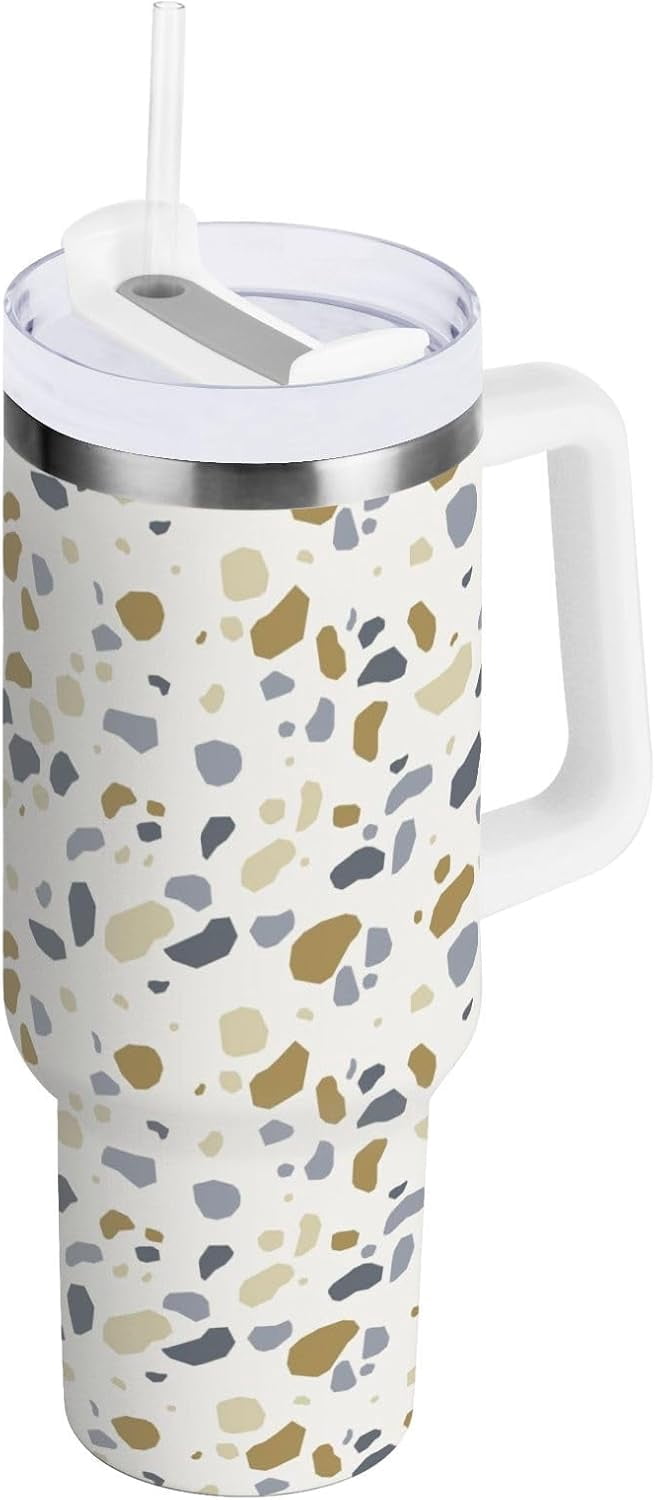 40 oz Tumbler with Handle Lid and Straw Insulated Water Tumbler
