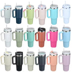 40oz Stainless Steel Tumbler with Lid & Straw – Insulated Travel Mug for Hot & Cold Drinks, Durable, Leak-Proof, Perfect for 