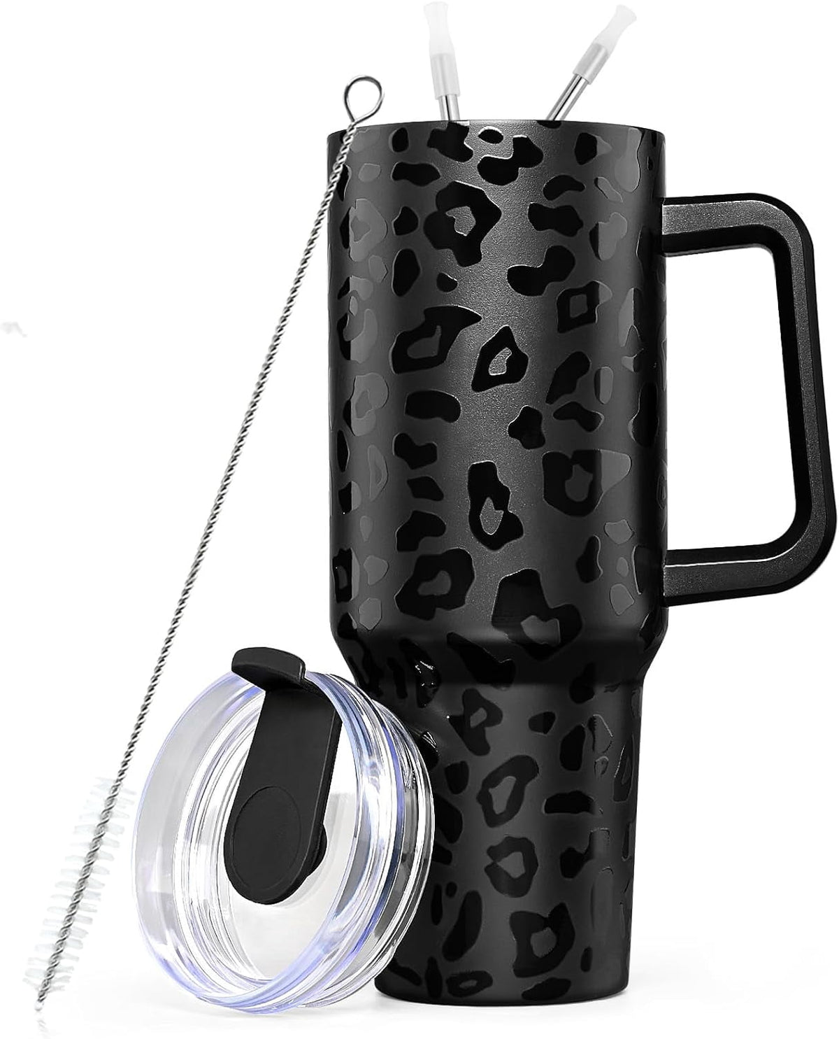 40oz Tumbler with Handle, Stainless Steel Insulated Travel Tumbler with Lid