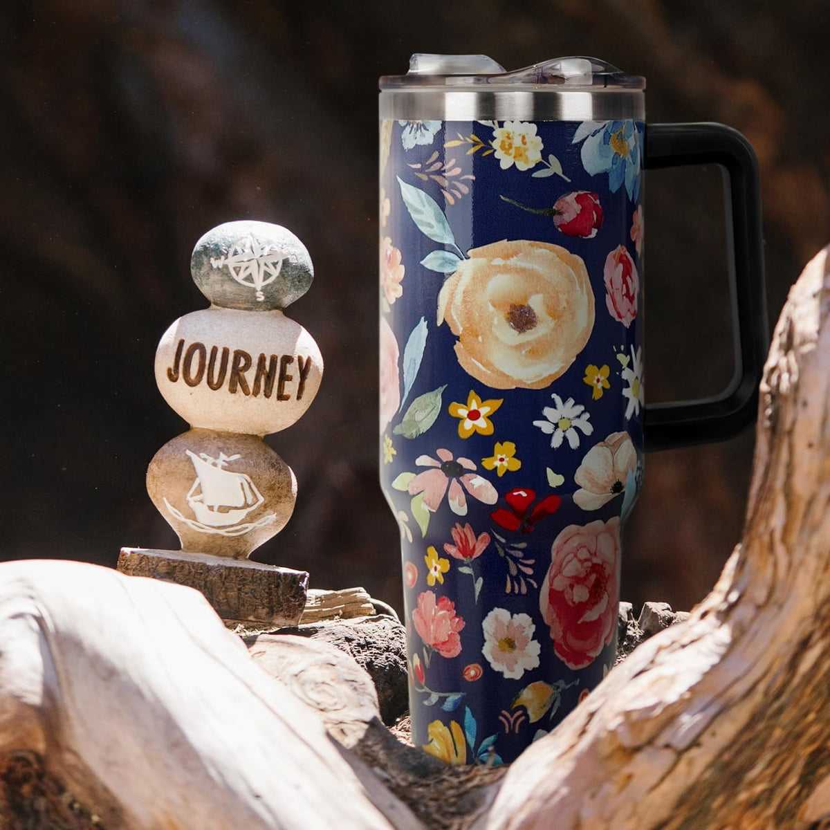 40oz Tumbler with Handle and Straw Lid | Vacuum Insulated Leak