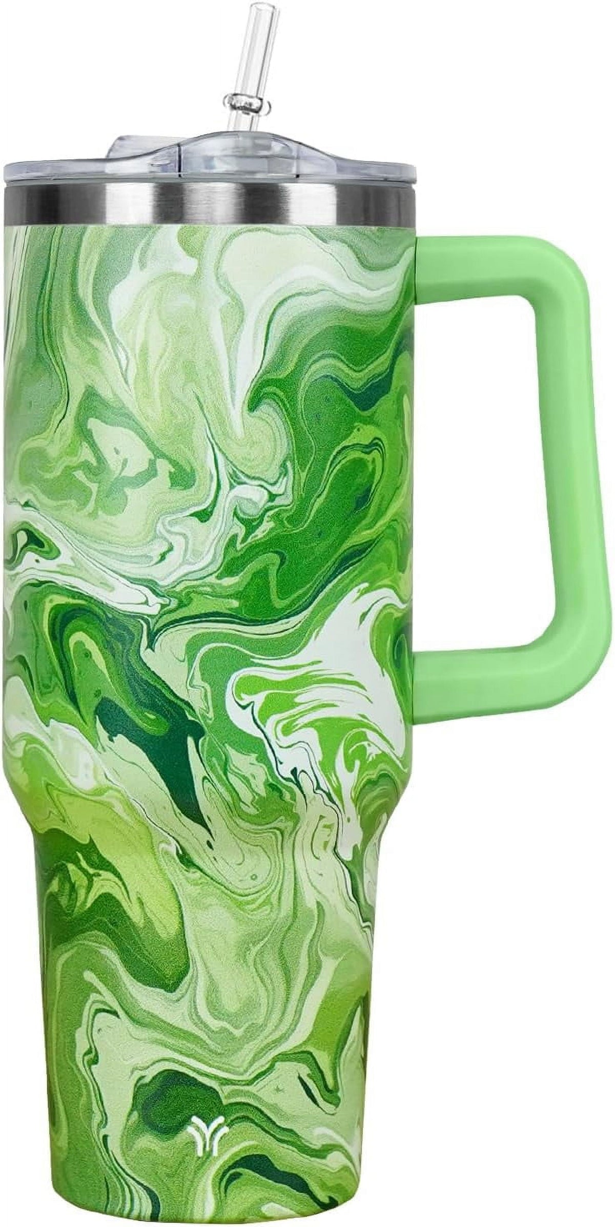 40oz Tumbler with Handle and Straw Lid | Vacuum Insulated Leak