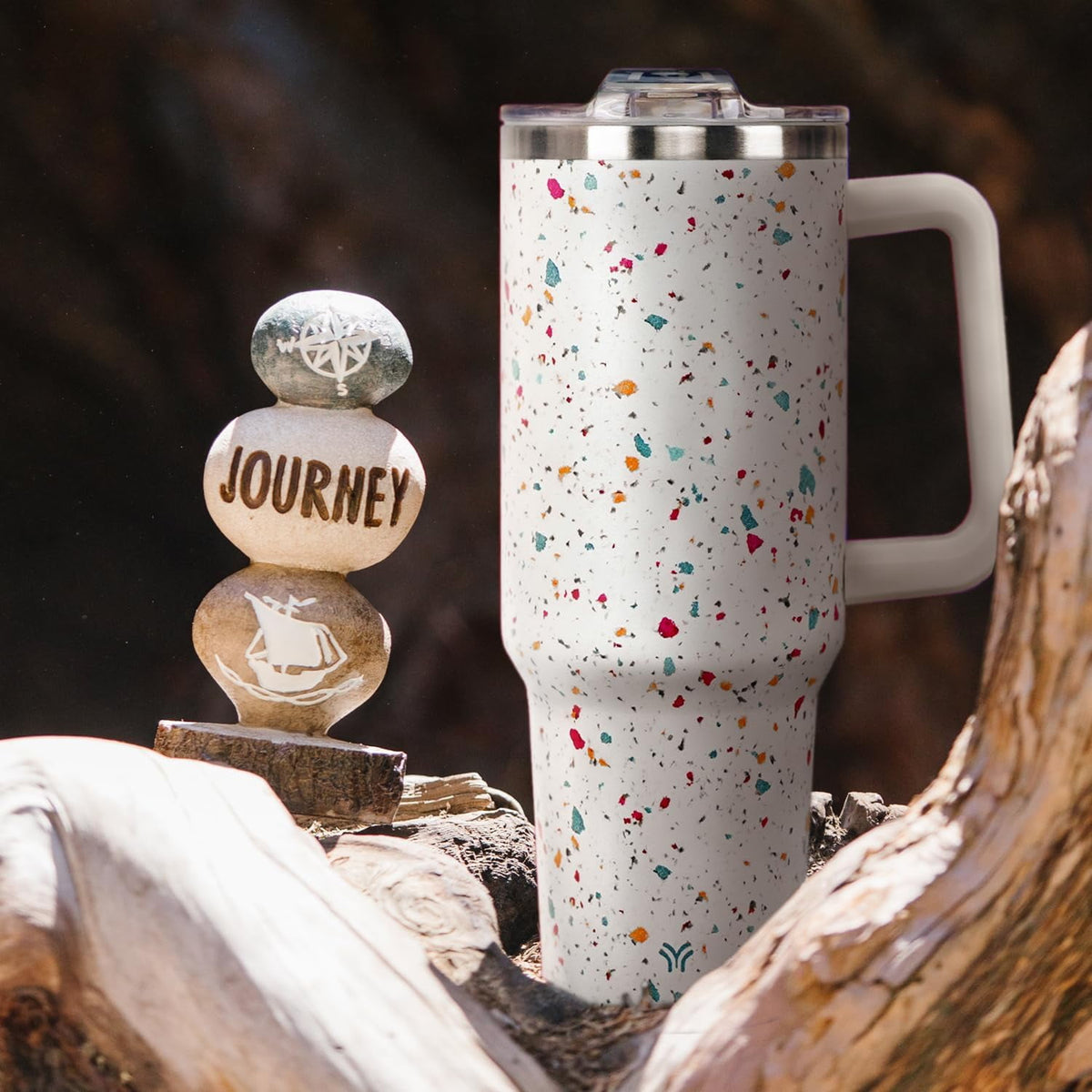 40oz Tumbler with Handle and Straw Lid | Vacuum Insulated Leak Proof Tumbler | Stainless Steel Travel Mug Water Bottle Cup Ke