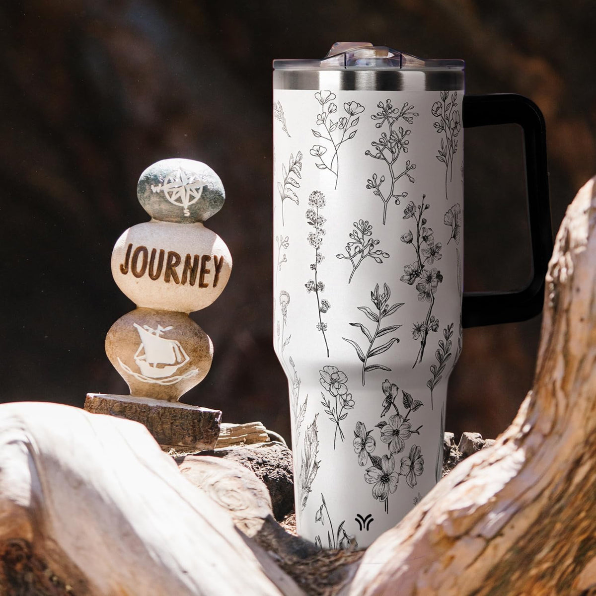 40oz Tumbler with Handle and Straw Lid | Vacuum Insulated Leak