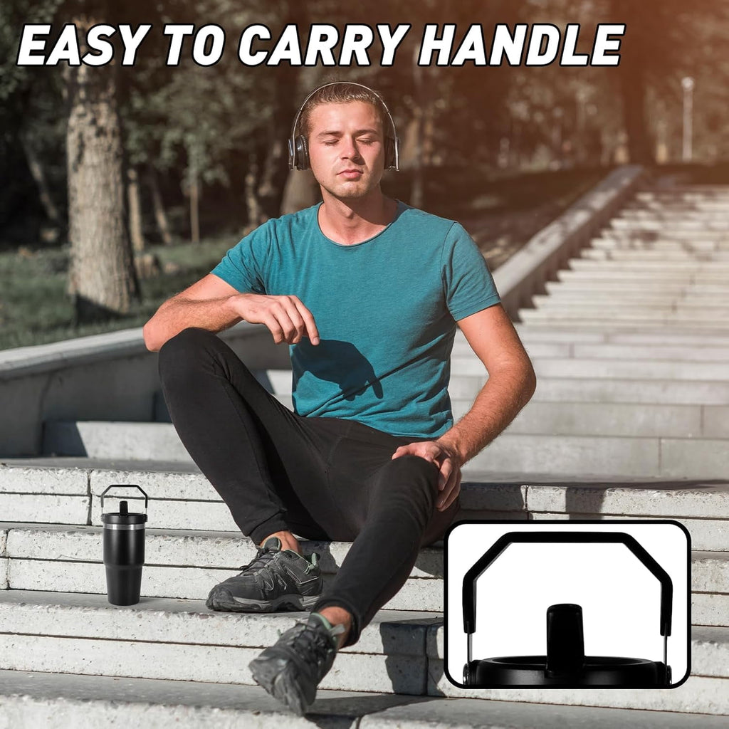 WarmH 20 oz Tumbler with Handle,Insulated Tumbler with Lid and Flip Straw Leak Proof Double Wall Stainless Steel Vacuum Trave
